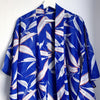 Bamboo Leaf Blue Summer Silk Kimono