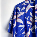 Bamboo Leaf Blue Summer Silk Kimono