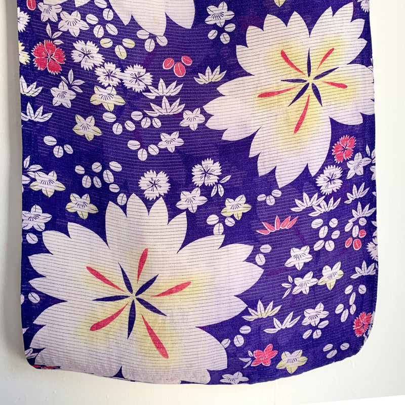 Purple Floral Summer Kimono