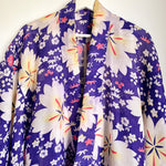 Purple Floral Summer Kimono
